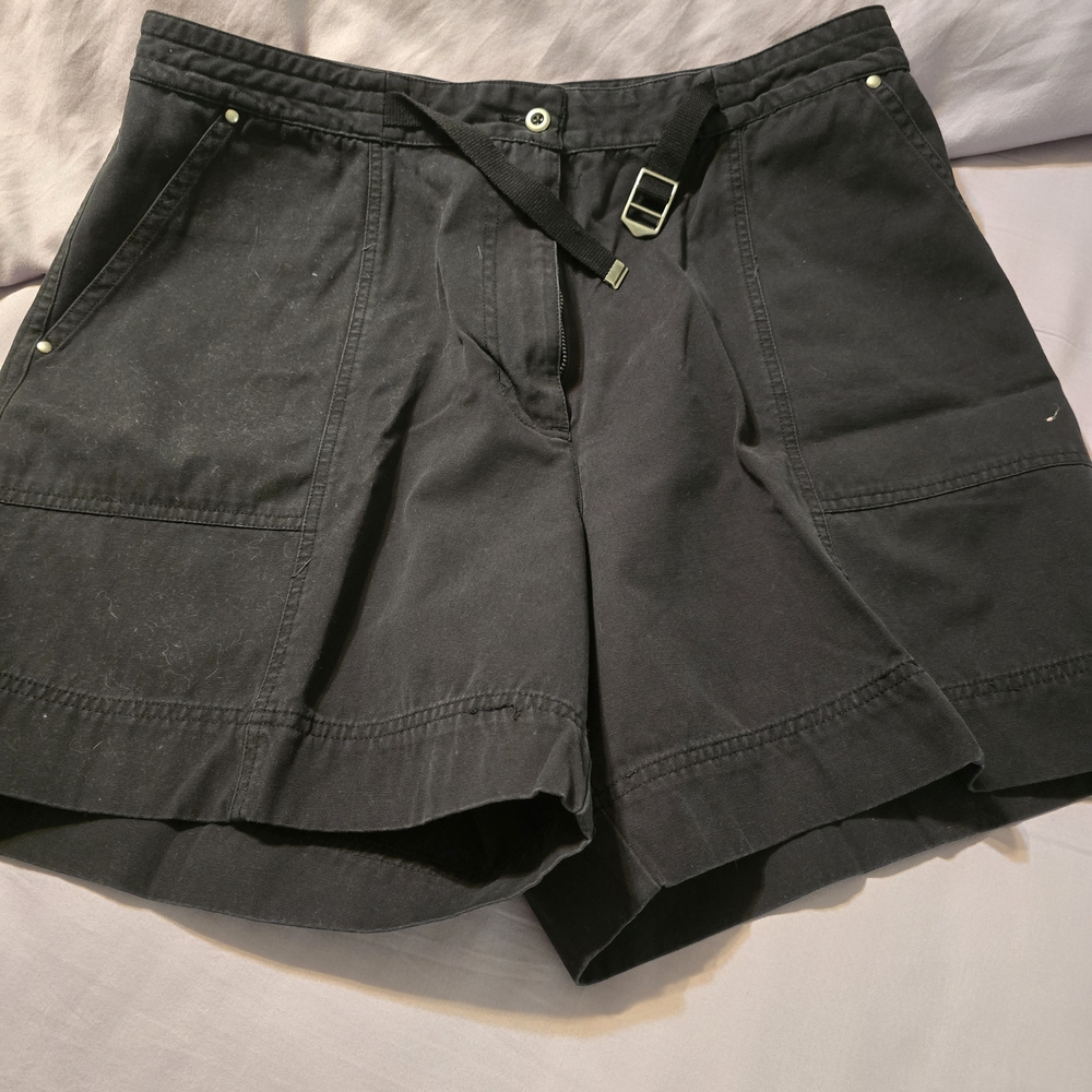 Women’s Danskin Now Black Cargo Utility Shorts with Adjustable Belt